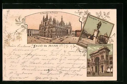 Lithographie Milano, Il Duomi di Fianco