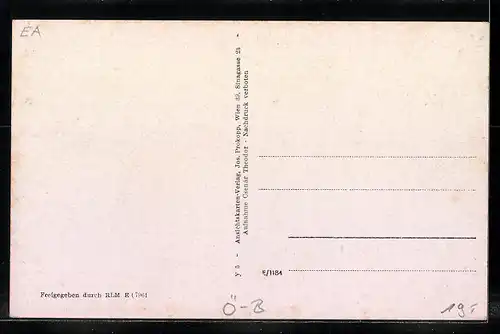 AK Unterpullendorf, Strassenpartie mit Kirche und Denkmal