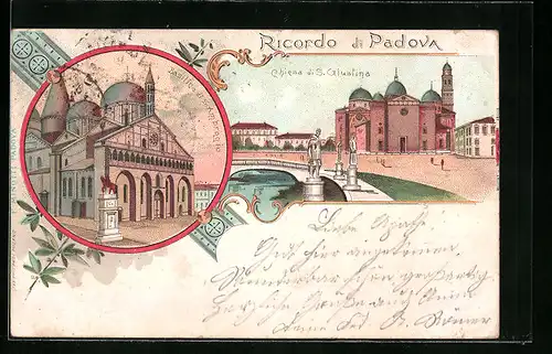 Lithographie Padova, Chiesa di S. Giustina, Basilica di S. Ambrogio