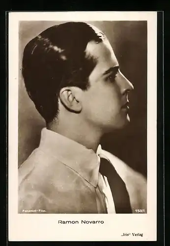 AK Schauspieler Ramon Novarro im Profil