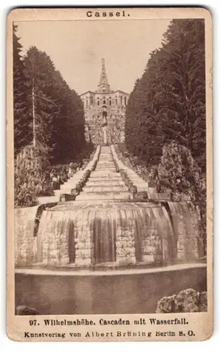 Fotografie Albert Brüning, Berlin, Ansicht Kassel, Blick auf die Cascaden Wilhelmshöhe