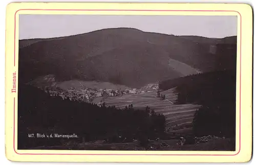 Fotografie unbekannter Fotograf, Ansicht Ilmenau, Blick auf den Ort von der Marienquelle aus gesehen