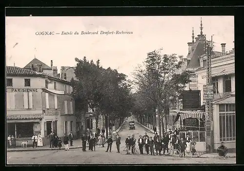 AK Cognac, Entrée du Boulevard Denfert-Rochereau