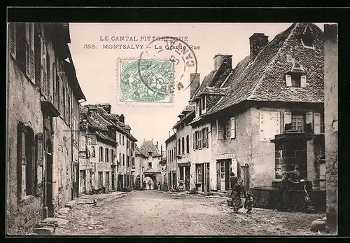 AK Montsalvy, La Grande Rue