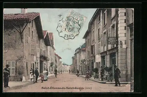 AK Saint-Étienne-de-Saint-Geoirs, Une rue