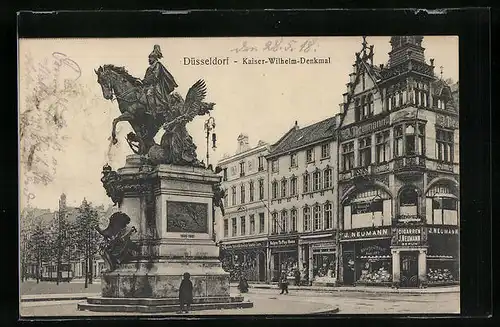AK Düsseldorf, Kaiser-Wilhelm-Denkmal