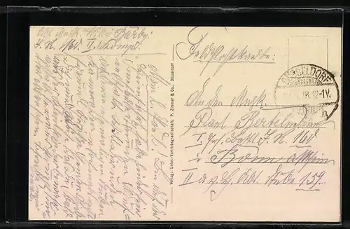 AK Düsseldorf, Kaiser-Wilhelm-Denkmal