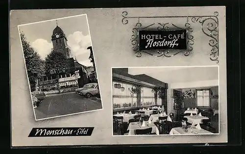 AK Monschau /Eifel, Hotel-Cafe Flosdorff