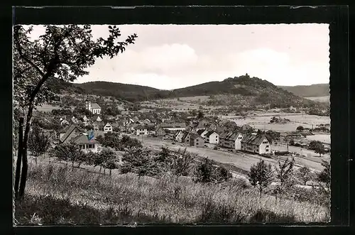 AK Sandbach /Odenwald, Blick auf Burg Breuberg