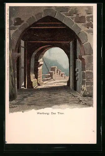 Künstler-AK Carl Biese: Wartburg, Das Thor