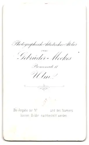 Fotografie Gebrüder Meckes, Ulm, Portrait eines Jungen auf Recamiere stehend