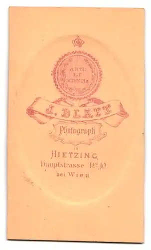 Fotografie J. Blatt, Wien-Hietzing, Hauptstrasse 10, Charmanter Herr mit Backenbart