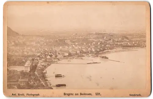 Fotografie Ant. Gratl, Innsbruck, Ansicht Bregenz, Blick auf die Stadt am Bodensee