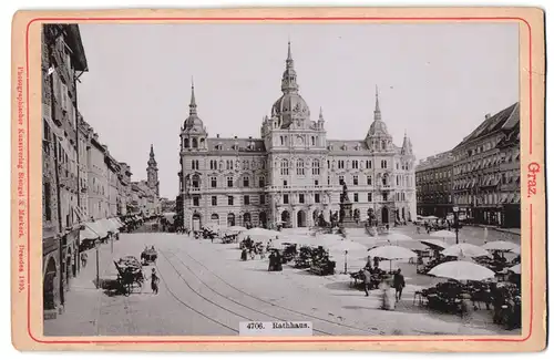 Fotografie Stengel & Markert, Dresden, Ansicht Graz, Marktplatz mit dem Rathaus