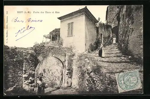AK Biot, Porte des Tines et Rue