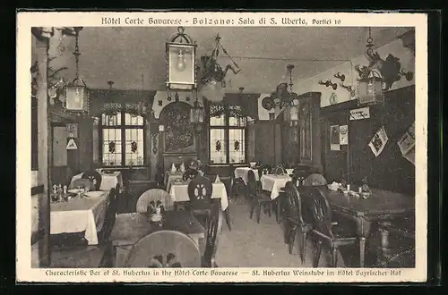 AK Bozen, Hotel Bayrischer Hof in den Lauben 10, Innenansicht