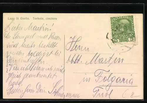 AK Torbole /Lago di Garda, Cimitero