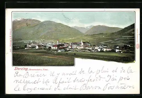 AK Sterzing, Brennerbahn und Blick auf den Ort