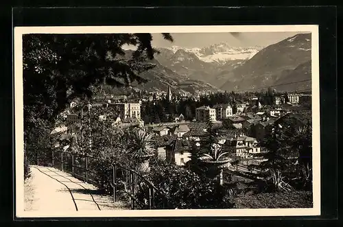 AK Bolzano, Panorama der Stadt in den Dolomiten
