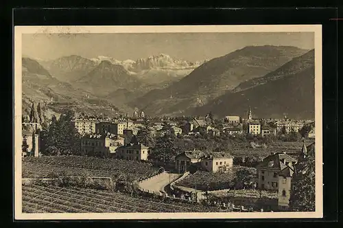 AK Bolzano-Gries, Ortsansicht aus der Vogelschau