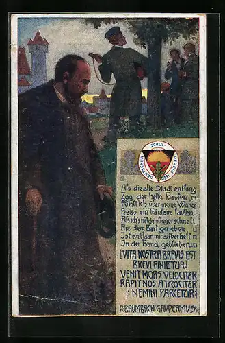 AK Deutscher Schulverein Nr. 239: Älterer Mann erinnert sich an seine Studentenzeit