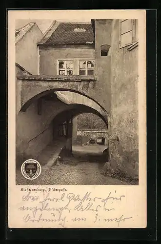 AK Deutscher Schulverein Nr. 510: Klosterneuburg, Blick in die Fischergasse