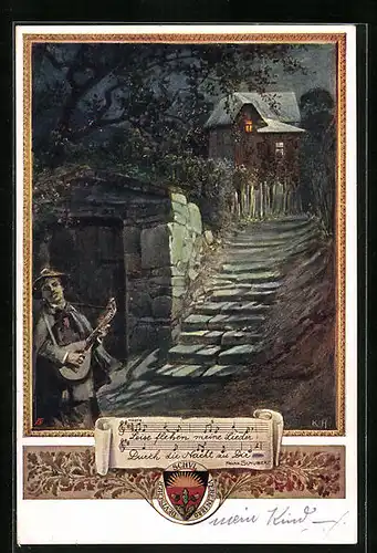 AK Deutscher Schulverein Nr. 445: leise flehen meine Lieder in der Nacht zu Dir