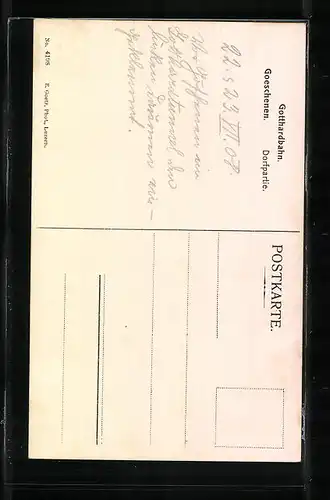 AK Goeschenen /Gotthardbahn, Dorfpartie