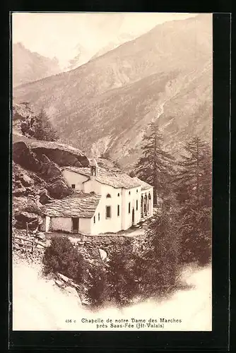 AK Saas-Fée, Chapelle de notre Dame des Marches