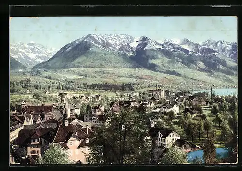 AK Sarnen, Blick auf See und Nünalphorn