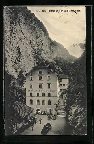 AK Pfäfers, Hotel Bad Pfäfers in der Taminaschlucht