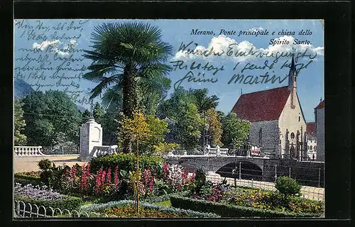 AK Merano, Ponte principale e chiesa dello Spirito Santo