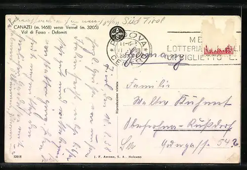 AK Canazei, Panorama verso Vernel, Val di Fassa, Dolomiti