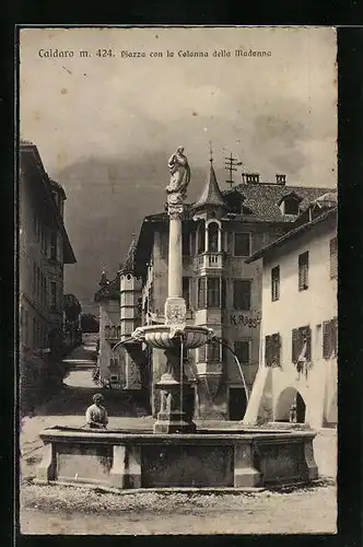 AK Caldaro, Piazza con la Colonna della Madonna