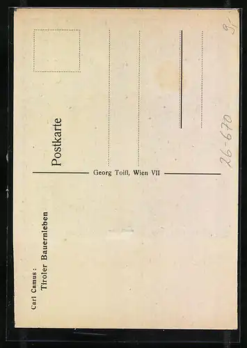 Künstler-AK Carl Camus: Tiroler Bauernleben, Sternsingen