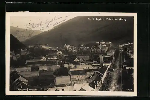 AK Trenc. Teplice, Pohled ze skalky