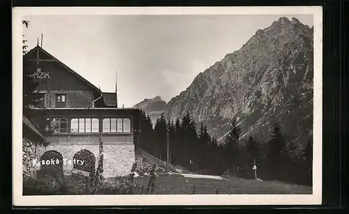 AK Vysoké Tatry, Ortsansicht mit Panorama