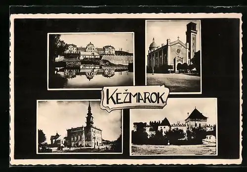 AK Kezmarok, Ortsansichten mit Kirche