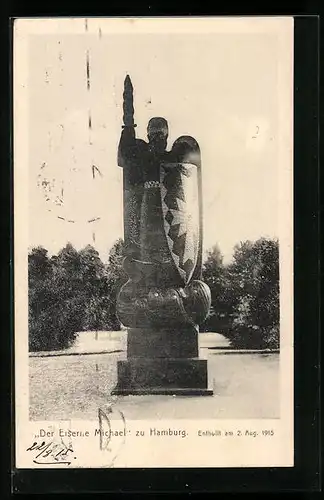 AK Hamburg, Nagelung des Eisernen Michael, enthüllt am 2.8.1915