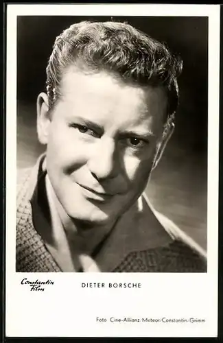 AK Schauspieler Dieter Borsche lächelt charmant in die Kamera