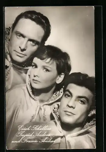 AK Schauspieler Ingrid Andree und Franco Andrei in einer Filmrolle