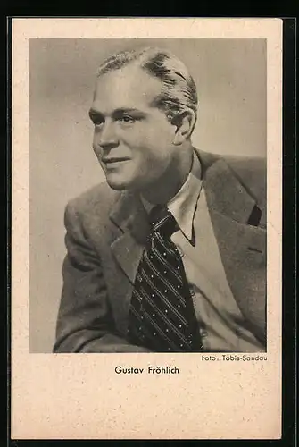 AK Schauspieler Gustav Fröhlich mit breiter Krawatte