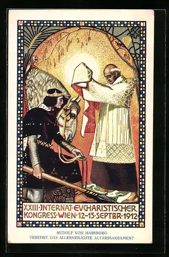 Künstler-AK Vienna, XXIII. Internat. Eucharisticus Congress 12.-15. Sept. 1912