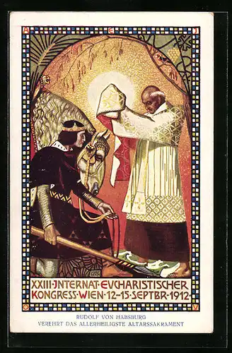 Künstler-AK Vienna, XXIII. Internat. Eucharisticus Congress 12.-15. Sept. 1912