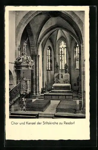 AK Rasdorf, Chor und Kanzel der Stiftskirche