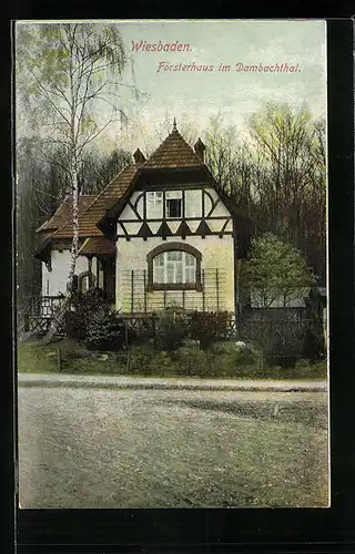 AK Wiesbaden, Försterhaus im Dambachtal