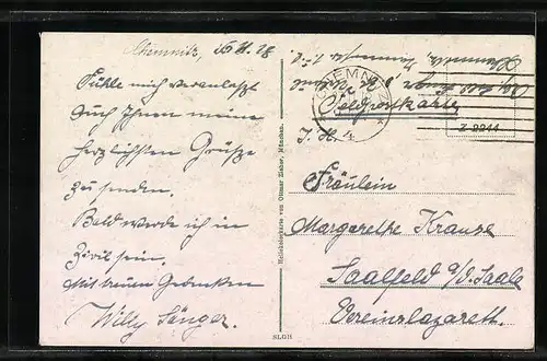 AK Chemnitz, Hauptbahnhof mit Strassenbahn