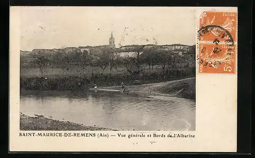 AK Saint-Maurice-de-Remens, Vue générale et Bords de l`Albarine