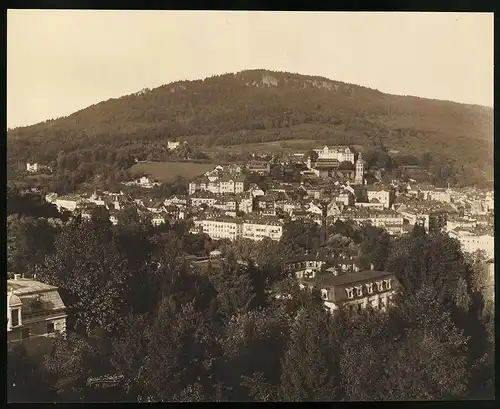 Fotografie Gustav Salzer, Baden-Baden, Ansicht Baden-Baden, Stadtteil-Panorama