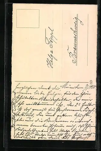 Künstler-AK Pauli Ebner: Kinderpaar mit einem Regenschirm